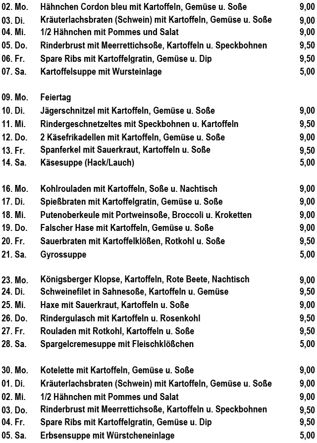 Mittagstisch